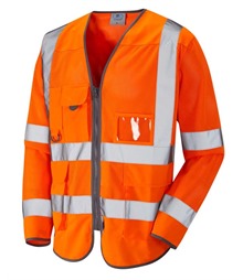 LEO WORKWEAR BURRINGTON ISO 20471 Cl 3 Coolviz Superior Sleeved Waistcoat